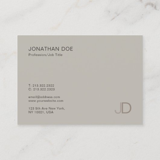 Modern Professioneel Elegant Kleur Harmonie Monogr Visitekaartje (Achterkant)