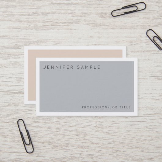 Modern professioneel elegant kleurenontwerp visitekaartje (Voorkant / Achterkant in situ)