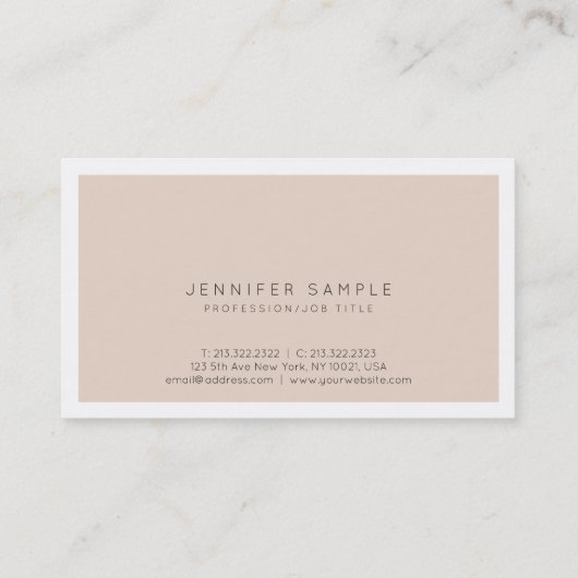 Modern professioneel elegant kleurenontwerp visitekaartje (Achterkant)