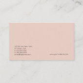 Modern professioneel elegant minimalistisch ontwer visitekaartje (Achterkant)