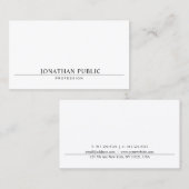 Modern professioneel elegant minimalistisch ontwer visitekaartje (Voorkant / Achterkant)