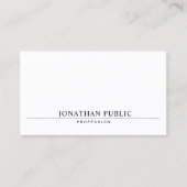 Modern professioneel elegant minimalistisch ontwer visitekaartje (Voorkant)