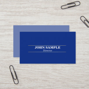 Modern Professioneel Elegant Ontwerp Blauw Goud Visitekaartje