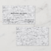 Modern Professioneel elegant Plain White Mozaïek Visitekaartje (Voorkant / Achterkant)
