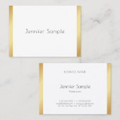 Modern Professioneel Elegant Trendy Sjabloon Goud Visitekaartje (Voorkant / Achterkant)