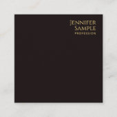 Modern Professioneel Elegant Zwart Fluweel Sjabloo Vierkante Visitekaartje (Voorkant)