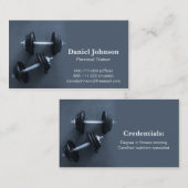 Modern, professioneel, fitness, persoonlijke train visitekaartje (Voorkant / Achterkant)