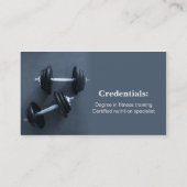 Modern, professioneel, fitness, persoonlijke train visitekaartje (Achterkant)