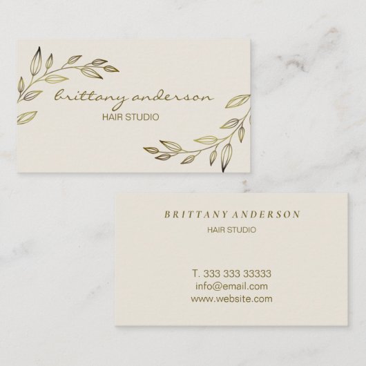 Modern professioneel Floral Logo ontwerp Visitekaartje (Voorkant / Achterkant)