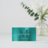 Modern professioneel geborsteld metallisch Blauwgr Visitekaartje (Staand voorkant)