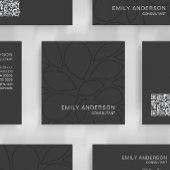 Modern professioneel gepersonaliseerd QR-Visitekaa Vierkante Visitekaartje