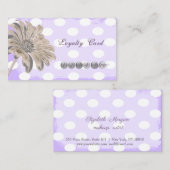 Modern Professioneel,Gestippeld,Bloem Loyalty Card (Voorkant / Achterkant)