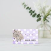 Modern Professioneel,Gestippeld,Bloem Loyalty Card (Staand voorkant)