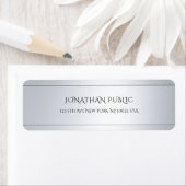 Modern Professioneel Glamour Zilver Retouradres Etiket (Insitu)