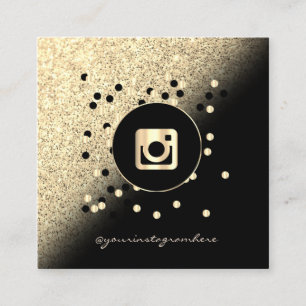 Modern  Professioneel, Gouden Glitter Stippen  Ins Vierkante Visitekaartje