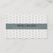 Modern professioneel grijs streep & initialen patr visitekaartje (Voorkant)