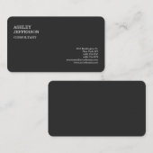 Modern professioneel grijs trendy minimalistisch e visitekaartje (Voorkant / Achterkant)