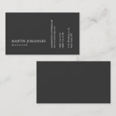 Modern professioneel grijs Visitekaartje (Voorkant / Achterkant)