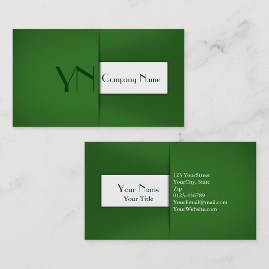 Modern Professioneel Groen Hoesje - Visitekaartje (Voorkant / Achterkant)