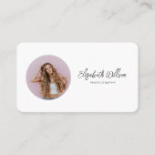 Modern professioneel handgeschreven script visitekaartje (Voorkant)