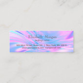 Modern professioneel hart opal holografisch klantenkaartje (Achterkant)