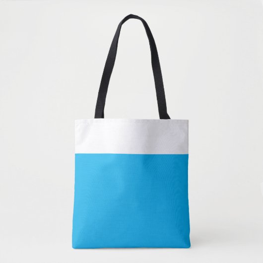 Modern Professioneel Hemelblauw Wit Kleurenblok Tote Bag (Voorkant)