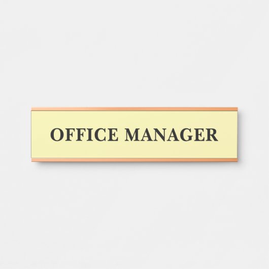 Modern professioneel Kantoor deurteken Deurbordje (Voorkant)