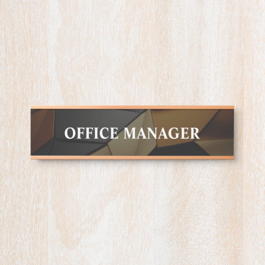 Modern professioneel Kantoor deurteken Deurbordje (Voorkant)