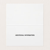 Modern Professioneel Klassiek Groen Zwart Stijlvol Visitekaartje (Binnenkant ongevouwen)