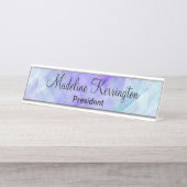 Modern professioneel kleurrijk abstract ontwerp bureau naambordje (Voorkant)