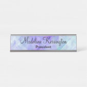 Modern professioneel kleurrijk abstract ontwerp bureau naambordje (Voorkant)