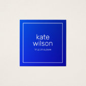 Modern professioneel kobalt Blue Vierkante Visitekaartjes (Voorkant)