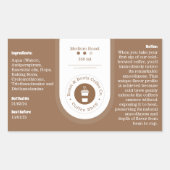 Modern professioneel koffielabel rechthoekige sticker (Voorkant)