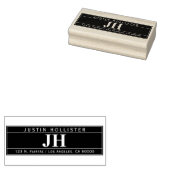 Modern Professioneel Kordaat | Retouradres Rubberstempel (Gestempeld)