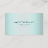 Modern professioneel linnen groen elegant visitekaartje (Achterkant)