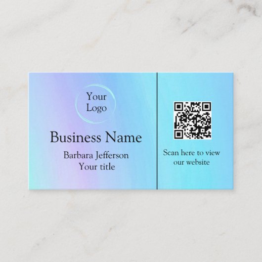 Modern Professioneel Logo en QR-code Visitekaartje (Voorkant)