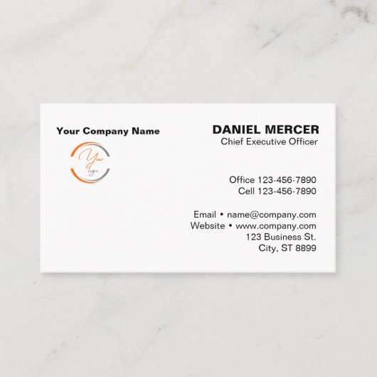Modern Professioneel Logo Ontwerp Visitekaartje (Voorkant)
