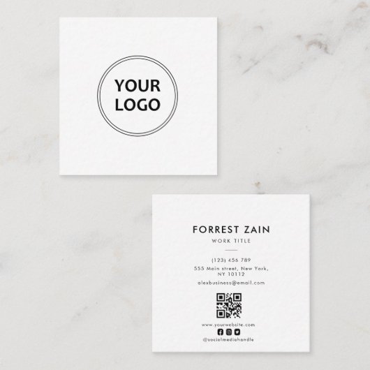 modern professioneel logo visitekaartje (Voorkant / Achterkant)