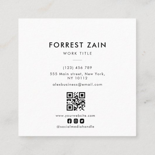 modern professioneel logo visitekaartje (Achterkant)