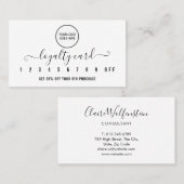 Modern Professioneel Logo Zwart En Wit Klantenkaartje (Voorkant / Achterkant)