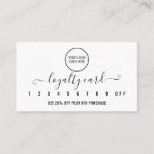 Modern Professioneel Logo Zwart En Wit Klantenkaartje (Voorkant)