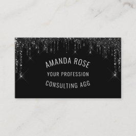 Modern Professioneel Make-up Event Zwart Drips Las Visitekaartje