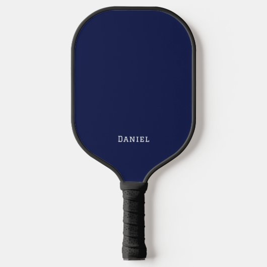 Modern Professioneel Marine Blauw Monogram Pickleball Paddle (Voorkant)