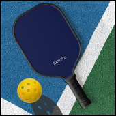 Modern Professioneel Marine Blauw Monogram Pickleball Paddle