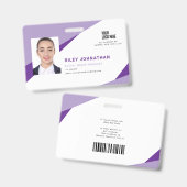 Modern Professioneel Medewerker Barcode ID Badge (Voor- en achterkant)