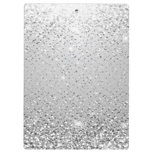 Modern professioneel metallic zilver klembord (Achterkant)