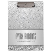 Modern professioneel metallic zilver klembord (Voorkant)