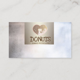 Modern Professioneel,Metallisch,Donuts,Bakkerij Visitekaartje