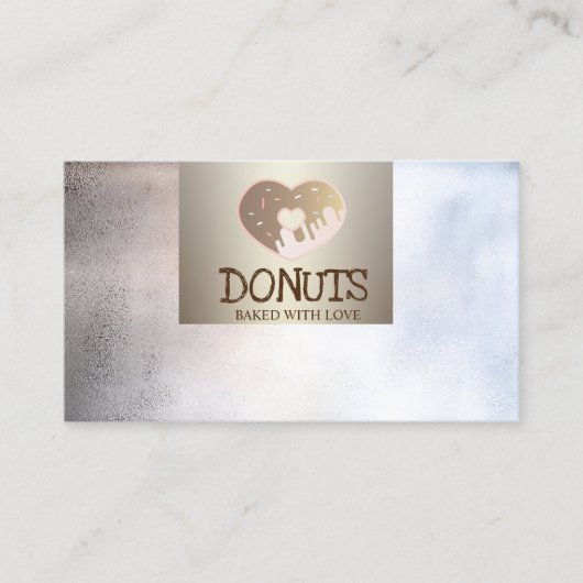 Modern Professioneel,Metallisch,Donuts,Bakkerij Visitekaartje (Voorkant)