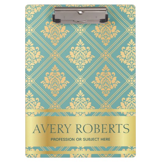 Modern professioneel metallisch goud klembord (Voorkant)